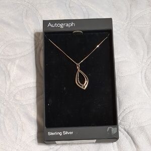 Autograph Sterling Silver Necklace - Gold and Silver
